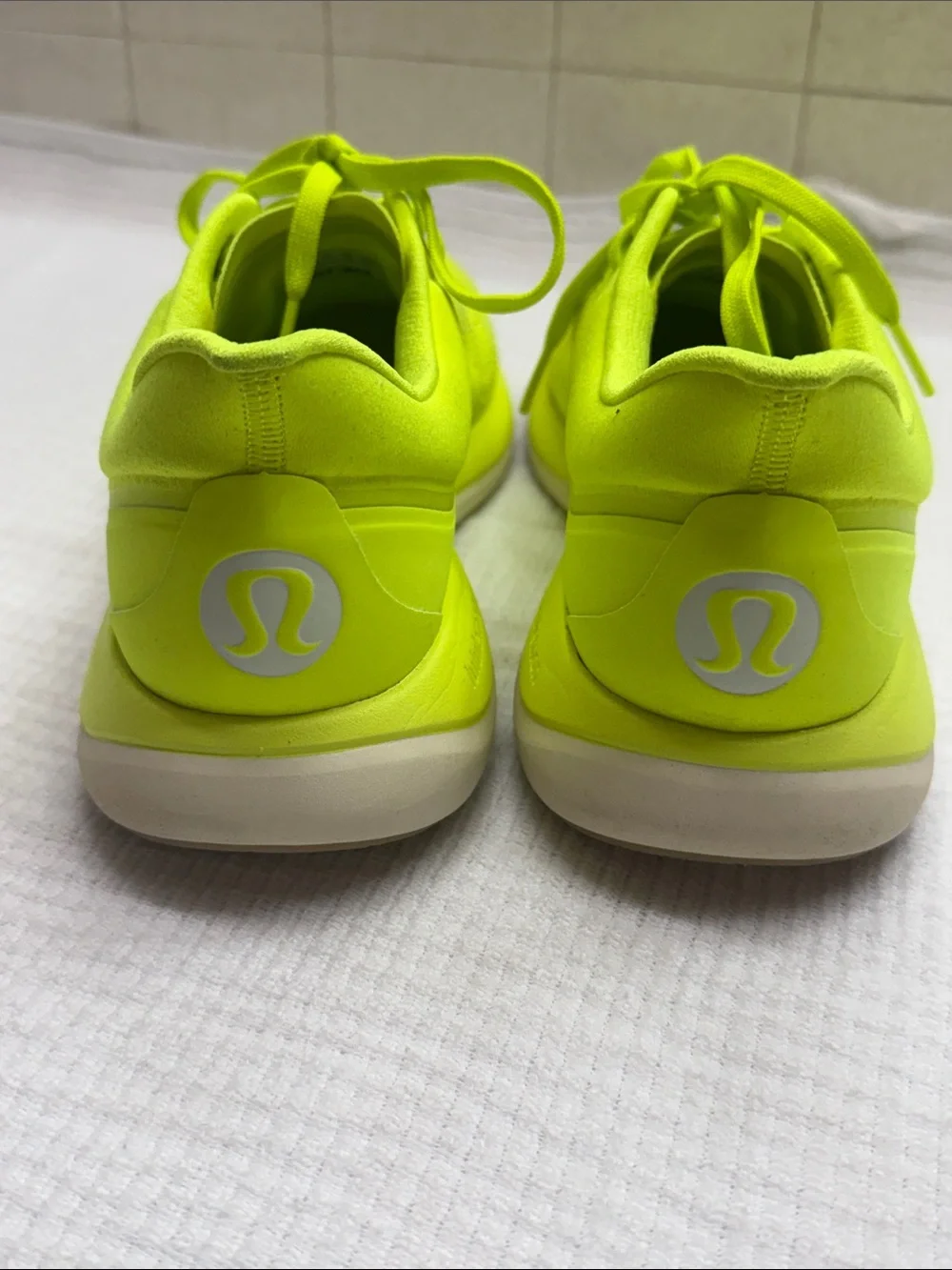 lululemon athletica Women’s Neon Lime Lace-Up Running Sneakers